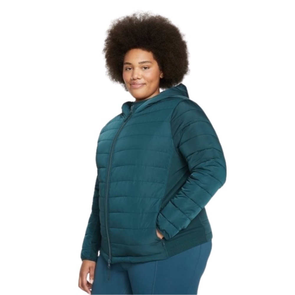 New - Universal Standard Deep Teal Puffer Jacket